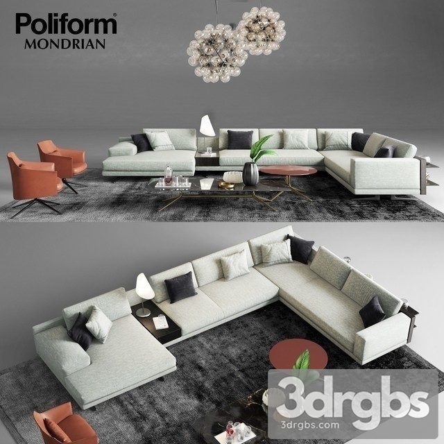 Poliform Mondrian Sofa Set 