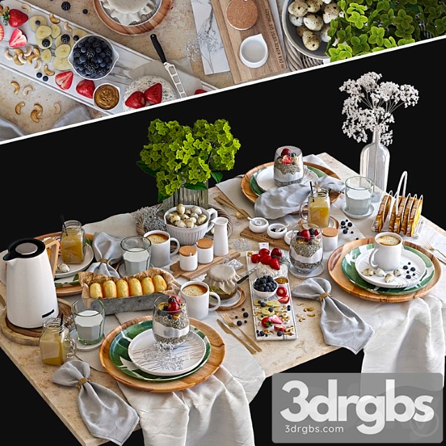 Table setting 37. breakfast - 4. v-ray