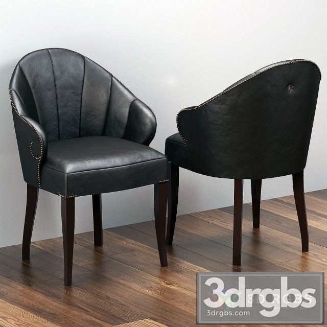 Cloves S07 Leather Black Chair
