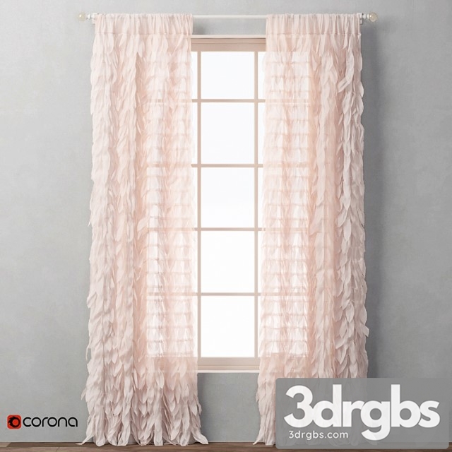 Rh Cascading Tulle Drapery Panel 1 1