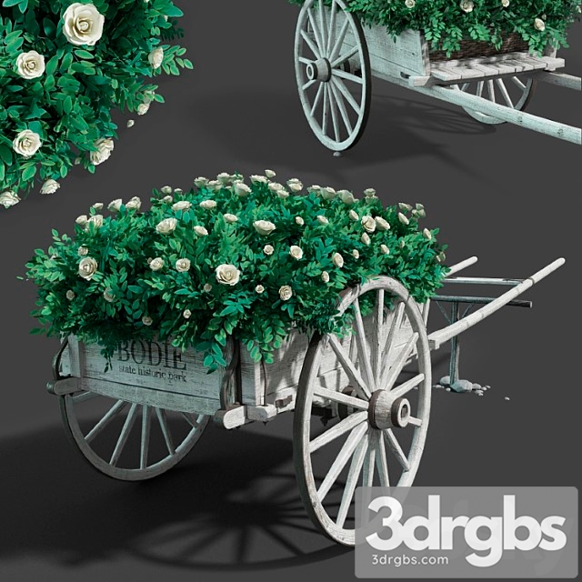 Cart with Flowers