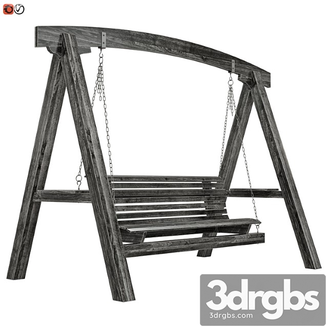 Garden Swing Made Of Wood 2