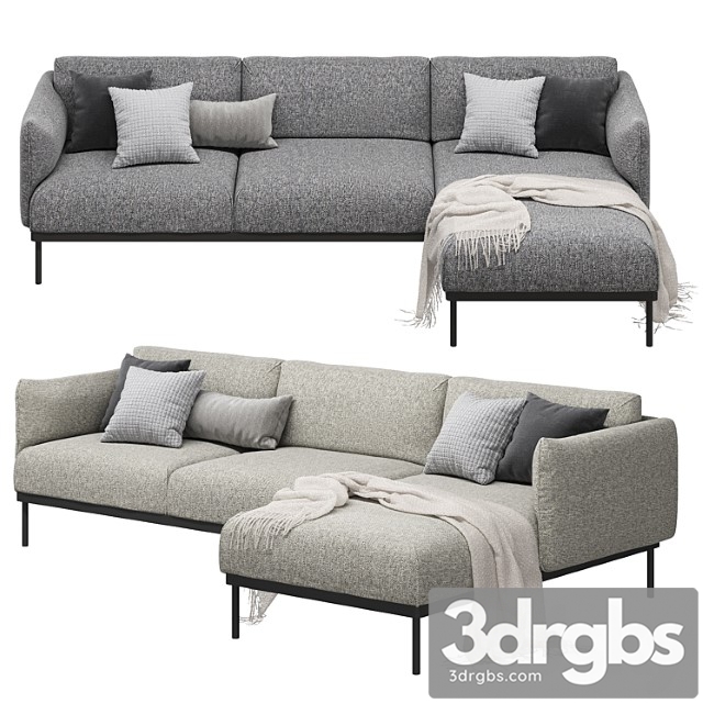 Ikea äpplaryd epplaryd 3-seater sofa with chaise longue leide