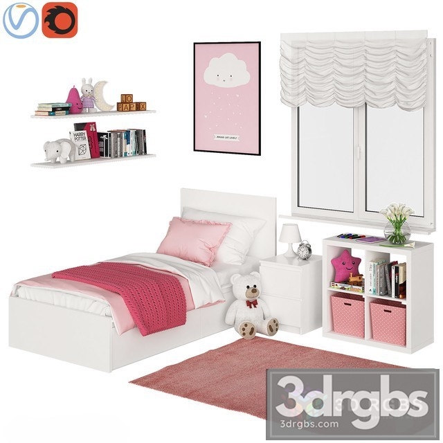 Kids Pink Bed