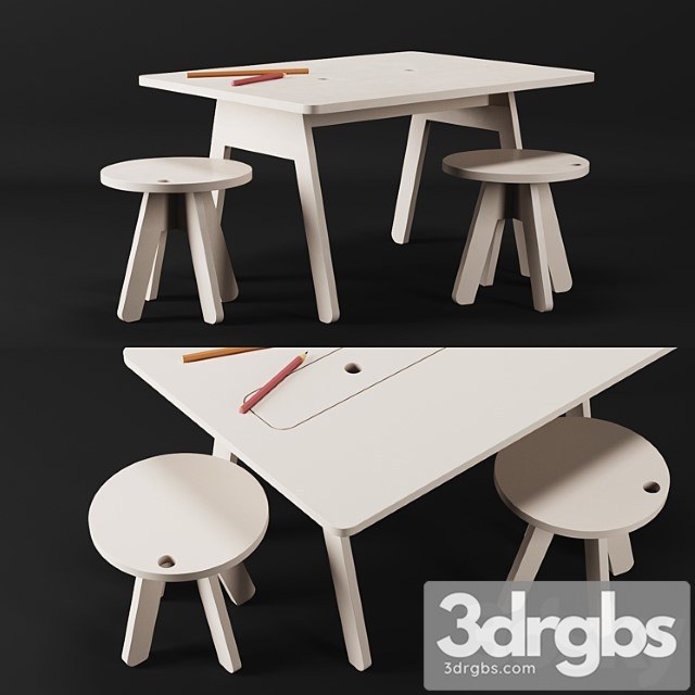 Kutikai peekaboo desk and chairs 2