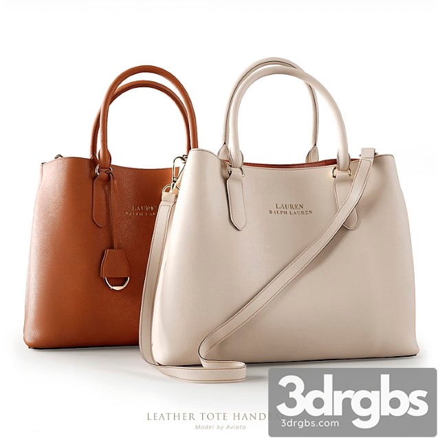 Leather tote handbag