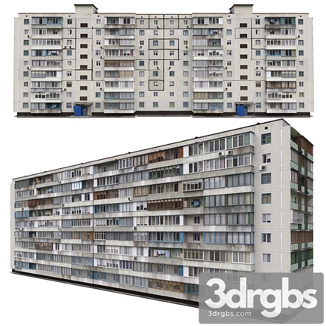 Residential building, soviet era. series 1kg-480