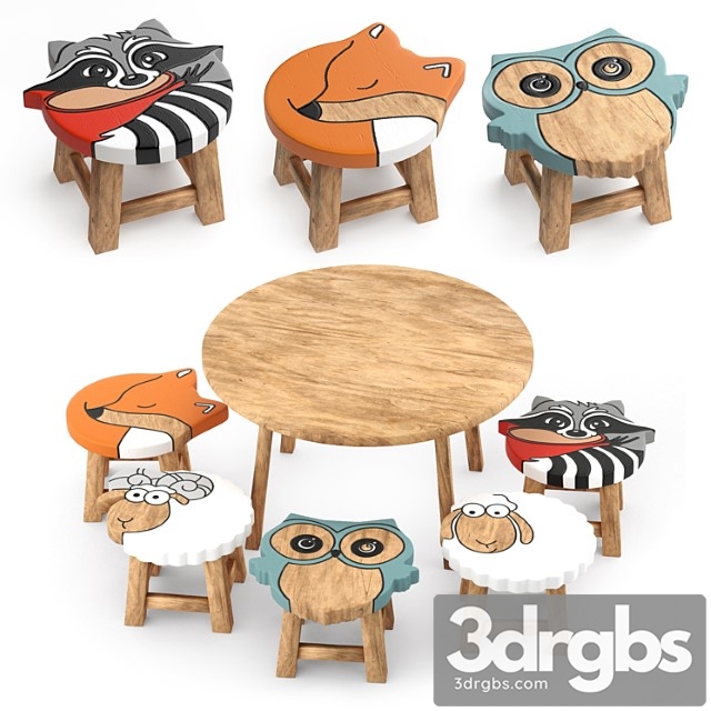 Kids furniture01-animal chairs 2