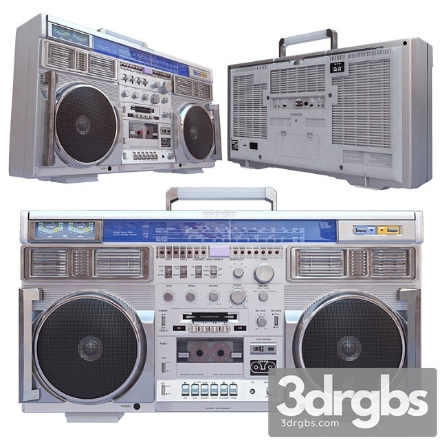 3d retro boombox conion c-100f