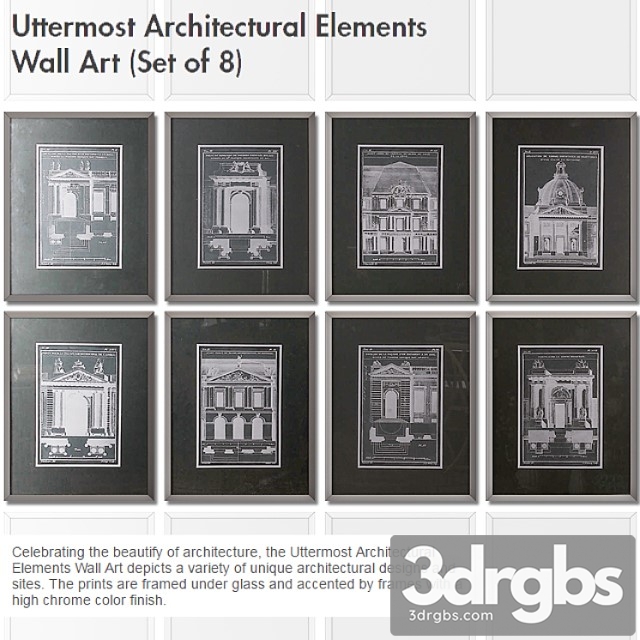 Baguette Uttermost Architectural Elements Wall Art Set Of 8
