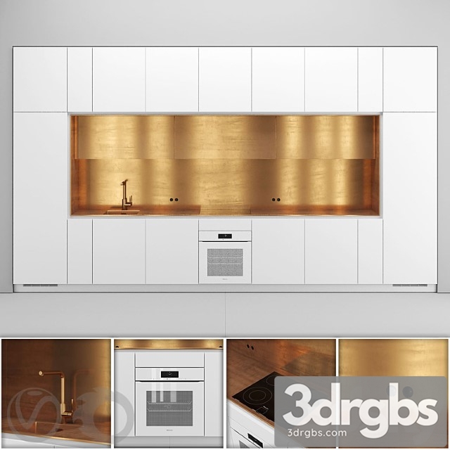 Direct nel kitchen with brass
