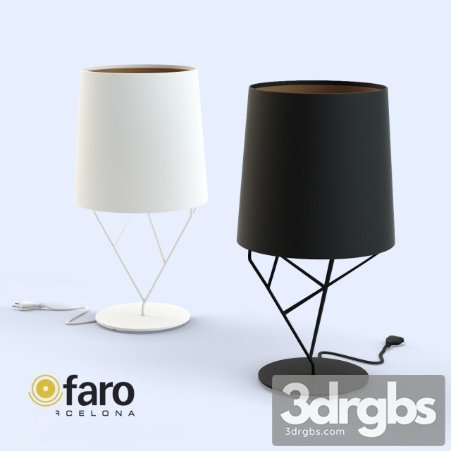 Faro Tree Black White Table Lamp