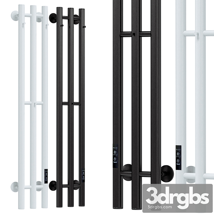 Electric Heated Towel Rail Margroid Inaro 120x12 R With Hooks Matte Black