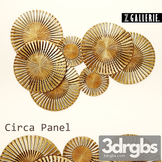 Circa Panel Z Gallerie Discs Circles Wall Decor Mural Picture