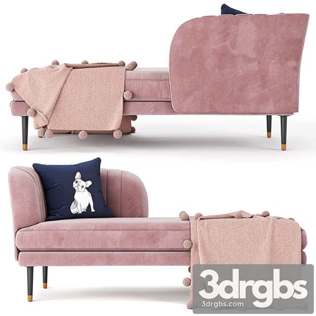 Kensington chaise rose pink