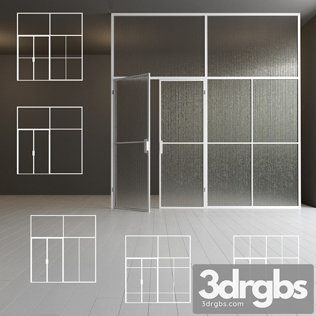 Glass partition. a door. 43