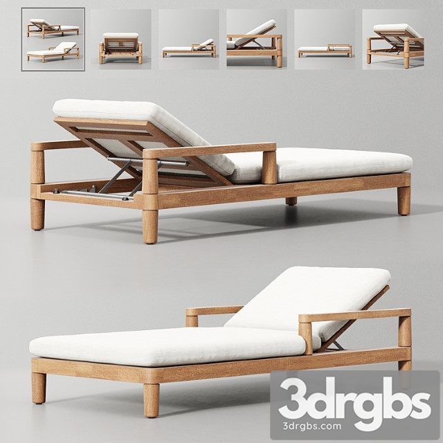 Miramar teak chaise