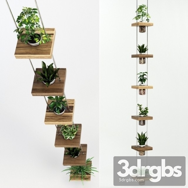 Hanging Shelf With Flowers