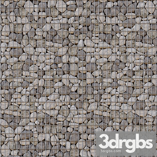 Stone gabion seamless texture