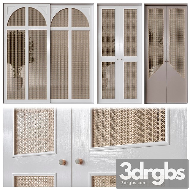 Classic rattan door