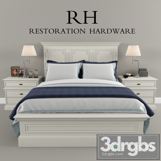 RH Neoclassic Bed