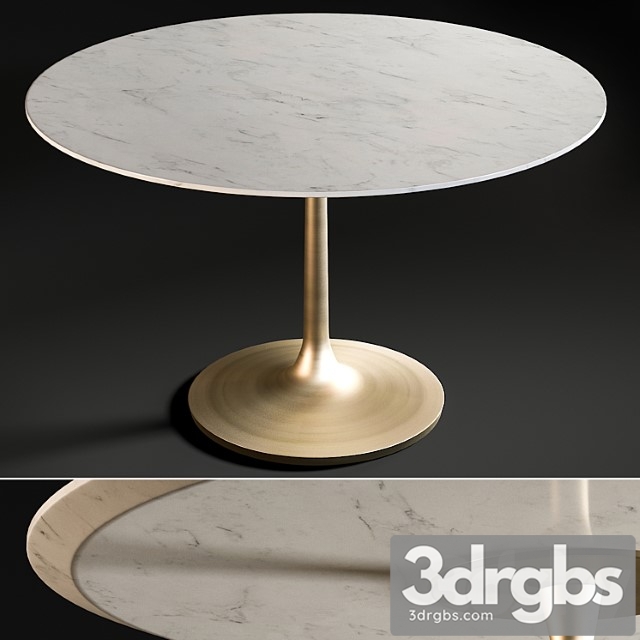 Nero white marble dining table 2
