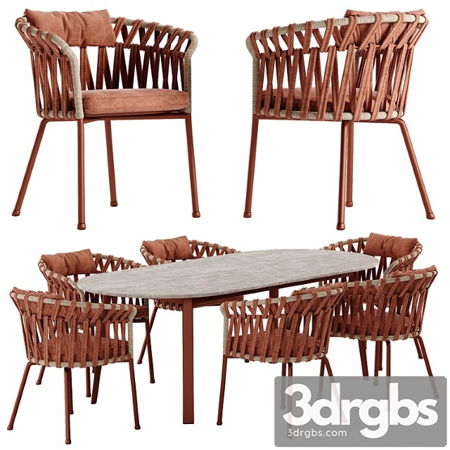 Varaschin emma cross dining set