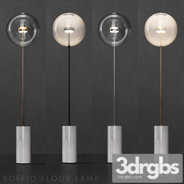 Floor lamp g & c bolle soffio (short)