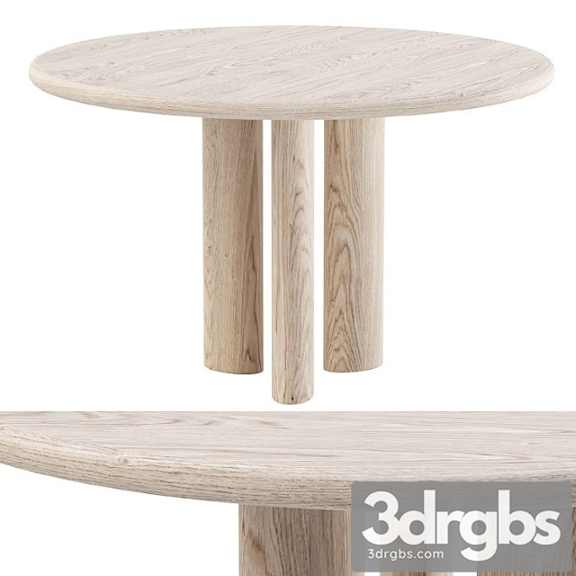 Abby Everyday Round Table Round Wooden Dining Table
