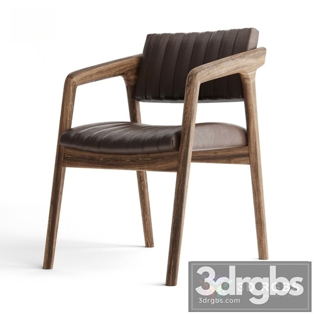 Sliced Walnut Fabric Leather Chair