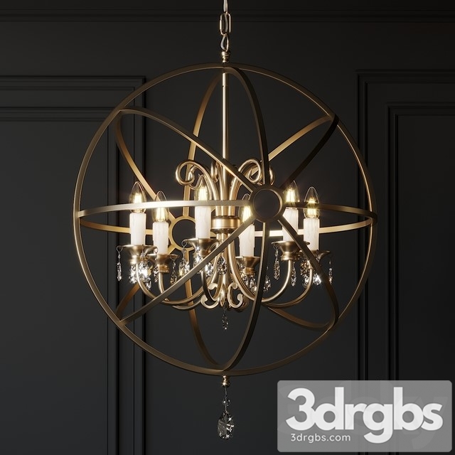 Ballard Design Nicolette Crystal Orb Chandelier