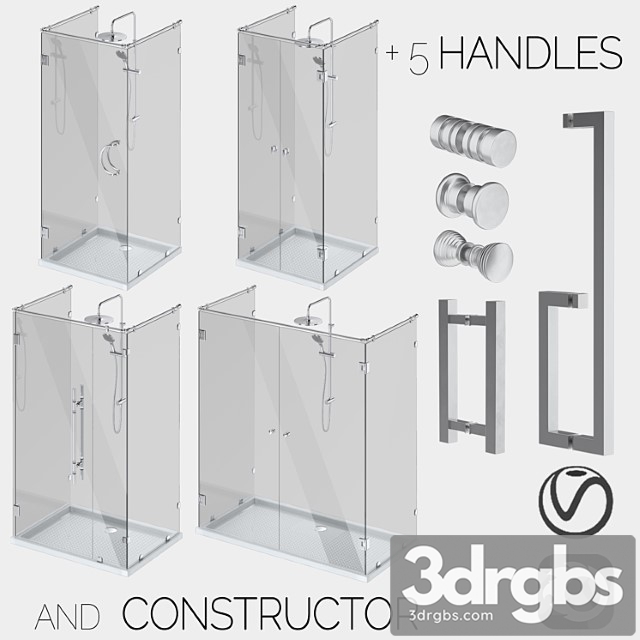 Glass Cabins Designer and A Set Of Handles (2)