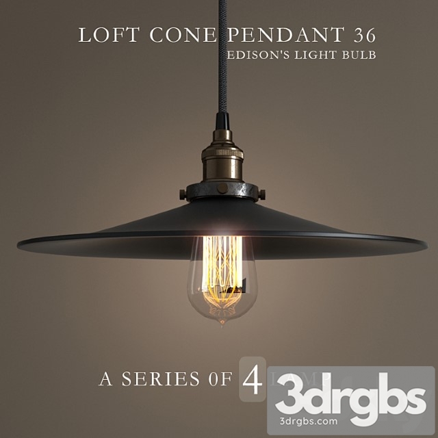 Sieriia Liustr Loft Cone Pendant 36