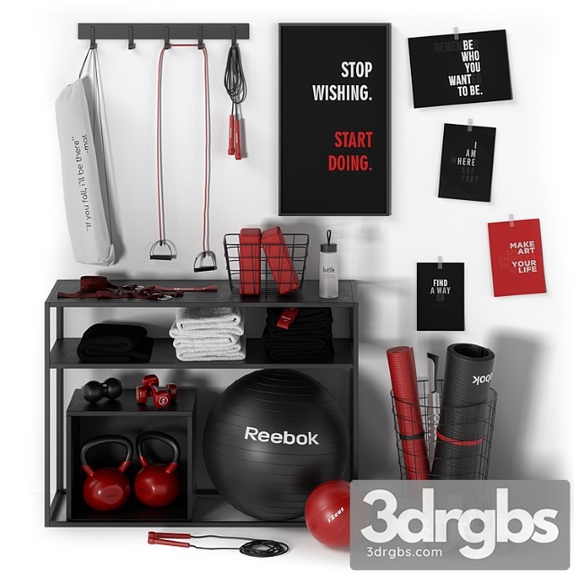 Red and black sports set