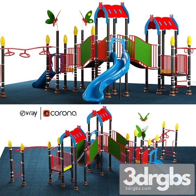 Kids Equipment with Slide Climbing 08