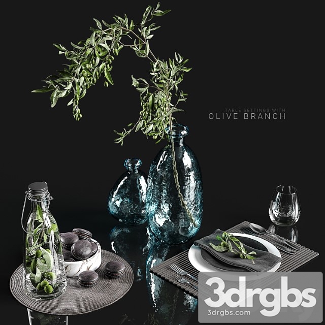 Table Settings With Olive Branch