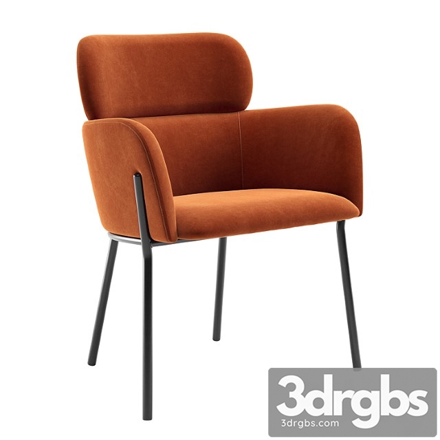 Cb2 azalea brown chair 2