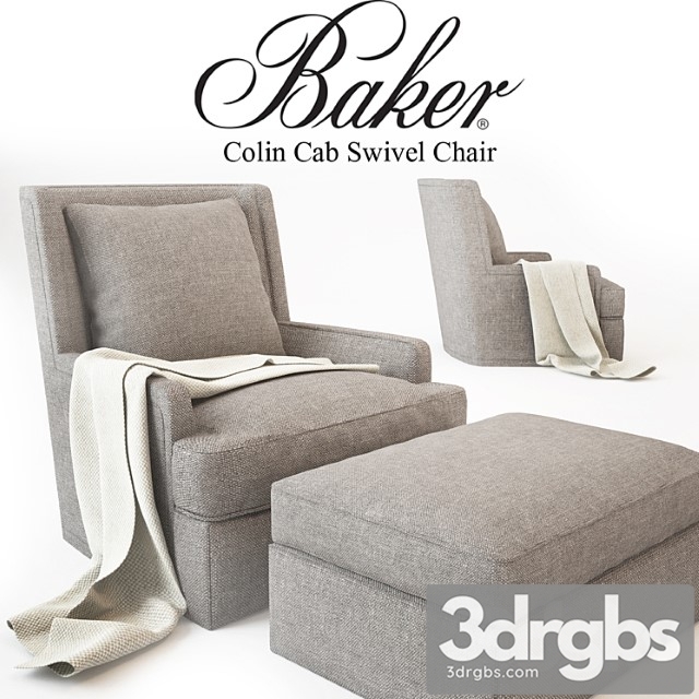 Baker Colin Cab Swivel Chair No 6712c Sw
