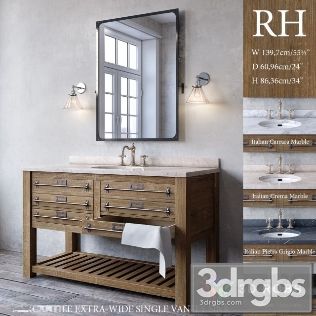 Mercantile Extra Wide Single Vanity Sink