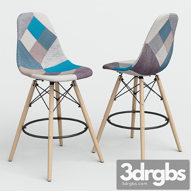 Chair eames style dsw patchwork bar. 2