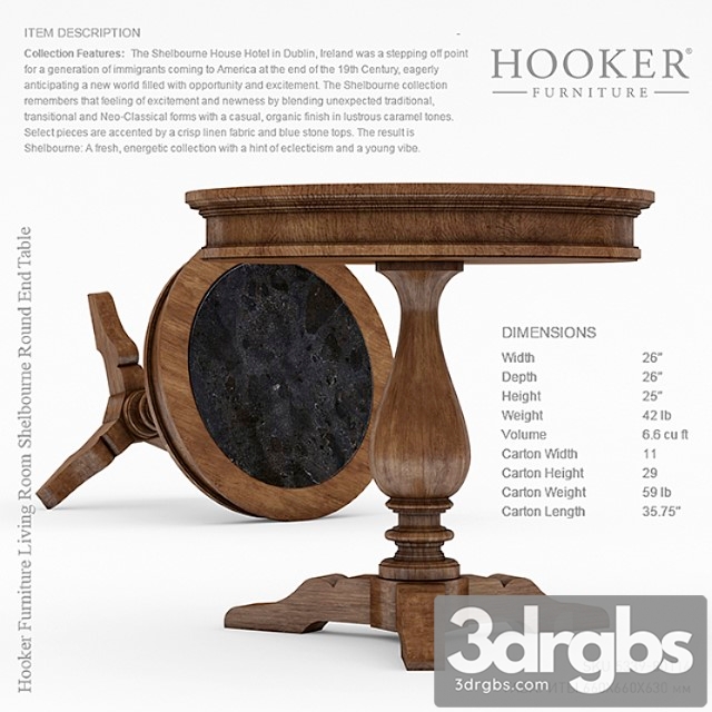 Hooker furniture shelbourne round end table 2