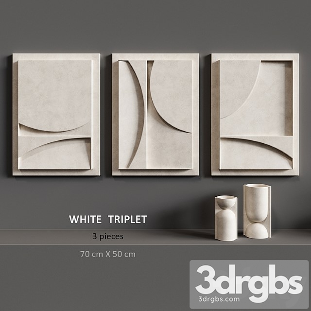 Relief white triplet