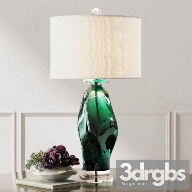 Uttermost Green Glass Table Lamp