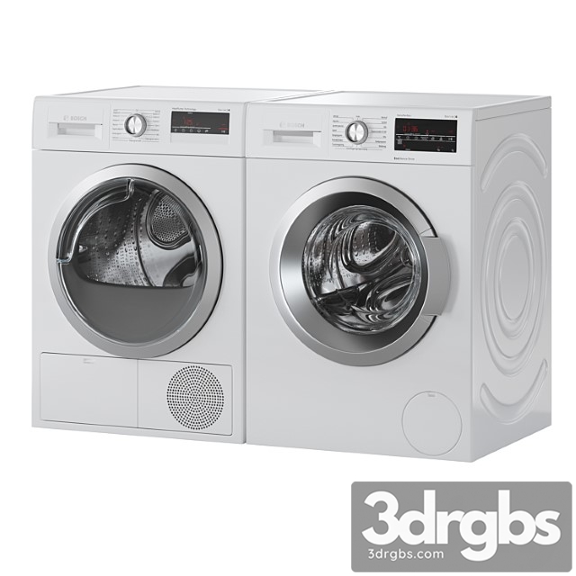 Bosch washer serie 6 dryer serie 4 laundry room