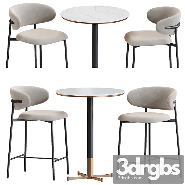 Oleandro stool metal bar table by calligaris