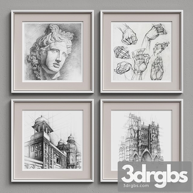 Nice picture frames set 233