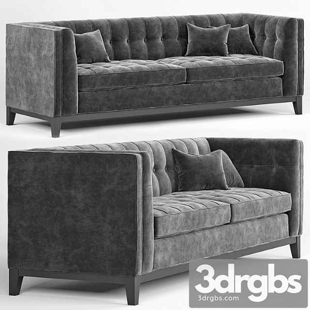 Eichholtz aldgate modern classic black velvet modular sofa 2