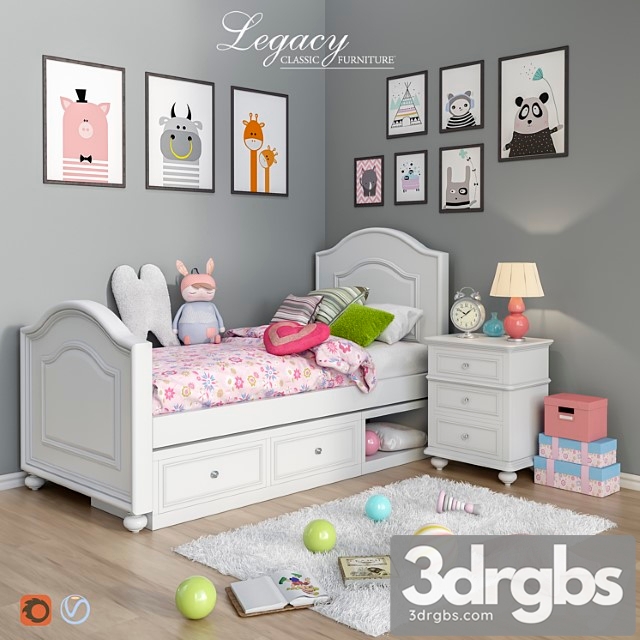 Set of Furniture and Accessories for The Bedroom Legacy Classic Set 4