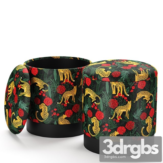 Pouf loft concept bright puf print 2