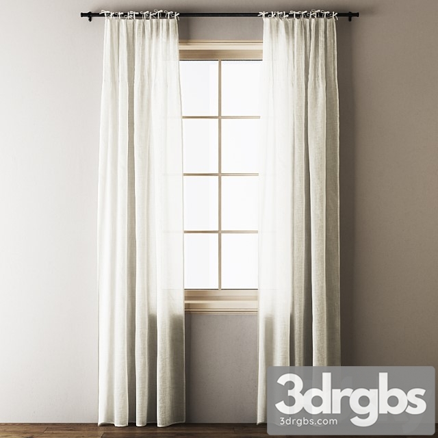 Anthropologie tie-top linen curtains